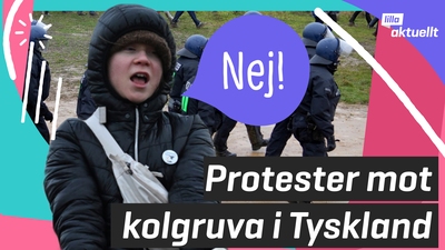 Protester mot kolgruva i Tyskland