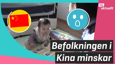 Befolkningen minskar i Kina