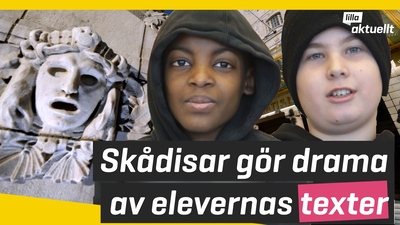 Skådespelare framför deras texter