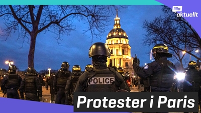 Stora protester i Frankrikes huvudstad