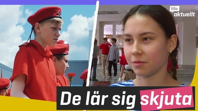 Ryska barn lär sig om vapen