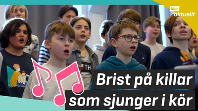 Brist på killar som sjunger i kör