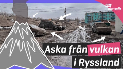 Aska täcker området efter vulkanutbrott