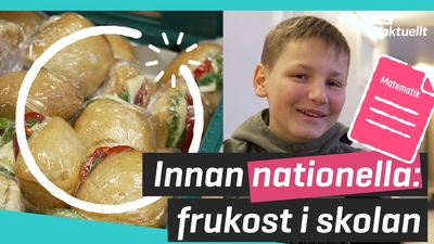Får frukost före provet