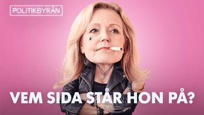 Vems sida står hon på?