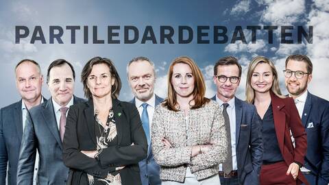 Åtta partiledare drabbar samman i den första riktiga kraftmätningen inför höstens riksdagsval.