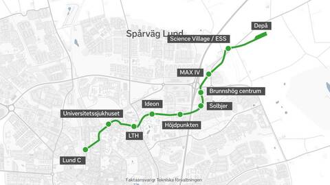 lunds spårväg karta Klart Da Borjar Sparvagnarna Rulla I Lund Svt Nyheter lunds spårväg karta