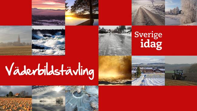 Skicka in en bild på det aktuella svenska vädret till vaderbild@svt.se och delta i tävlingen.