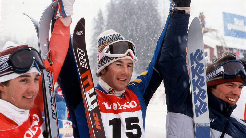 Ingemar Stenmark som vinnare i Åre 1979. - Stopptid
