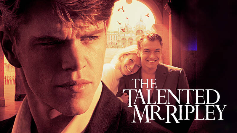 Marge Sherwood (Gwyneth Paltrow), Dickie Greenleaf (Jude Law) och Tom Ripley (Matt Damon).