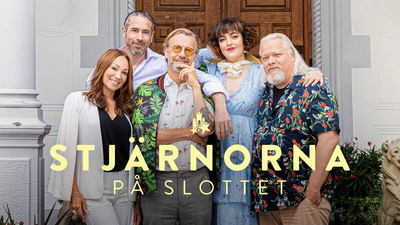 Charlotte Perrelli, Ernst Billgren, Shima Niavarani, Kjell Wilhelmsen och Ola Rapace i Stjärnorna på slottet.