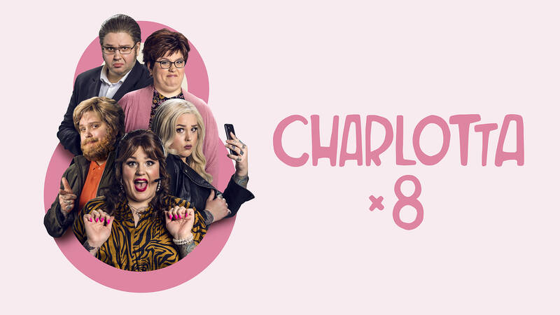 Charlotta x 8. Svensk humorserie från 2021. Receptionistans flörtande med sjuksköterskan går snett medan mellanchefen sitter och dagsuper på sitt stammishak. Av och med Charlotta Björck.