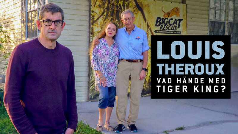 Louis Theroux med Carole och Howard Baskin på Big Cat Rescue i Florida. - Louis Theroux: vad hände med Tiger King?