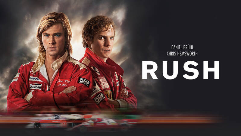 James Hunt (Chris Hemsworth) och Niki Lauda (Daniel Brühl) - Rush