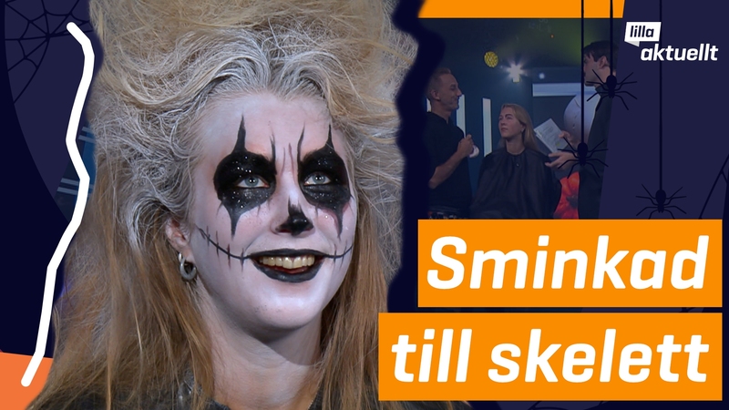 Lilla Aktuellt & Lilla Aktuellt skola - Sminkad till skelett | SVT Barn