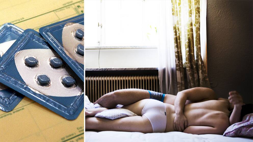 Montage: Viagra och par som myser.