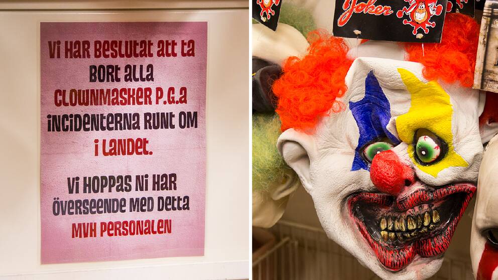 Slutar sälja Clownmasker