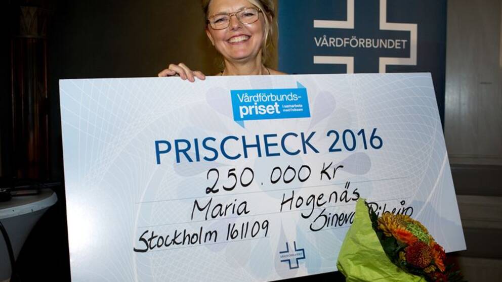 Barnmorskan Maria Hogenäs får Vårdförbundspriset