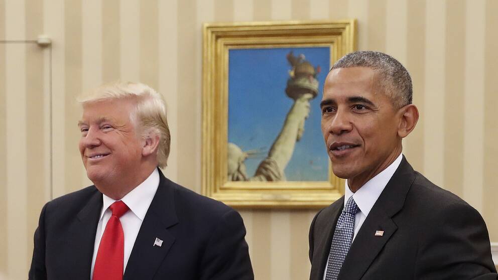 Trump och Obama.