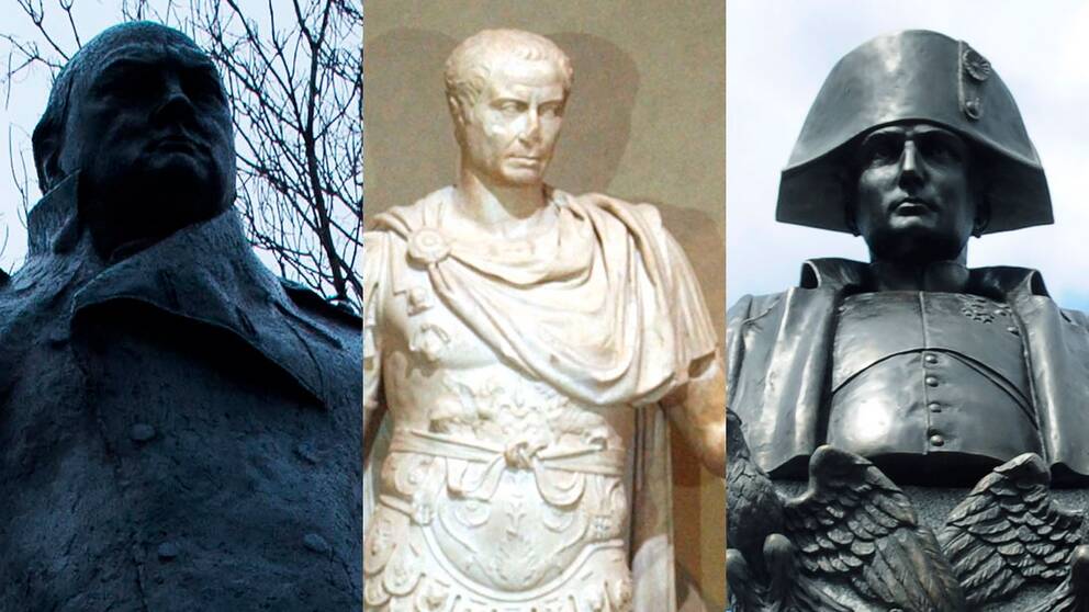 Churchill, Julius Ceasar och Napoleon.