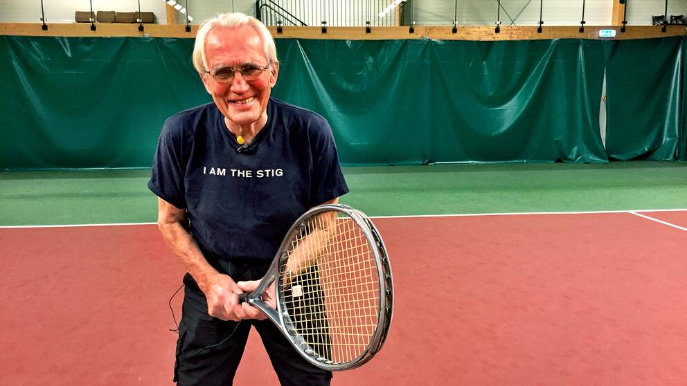 Stig Malmberg. 91 år. Tennis. Rönninge.
