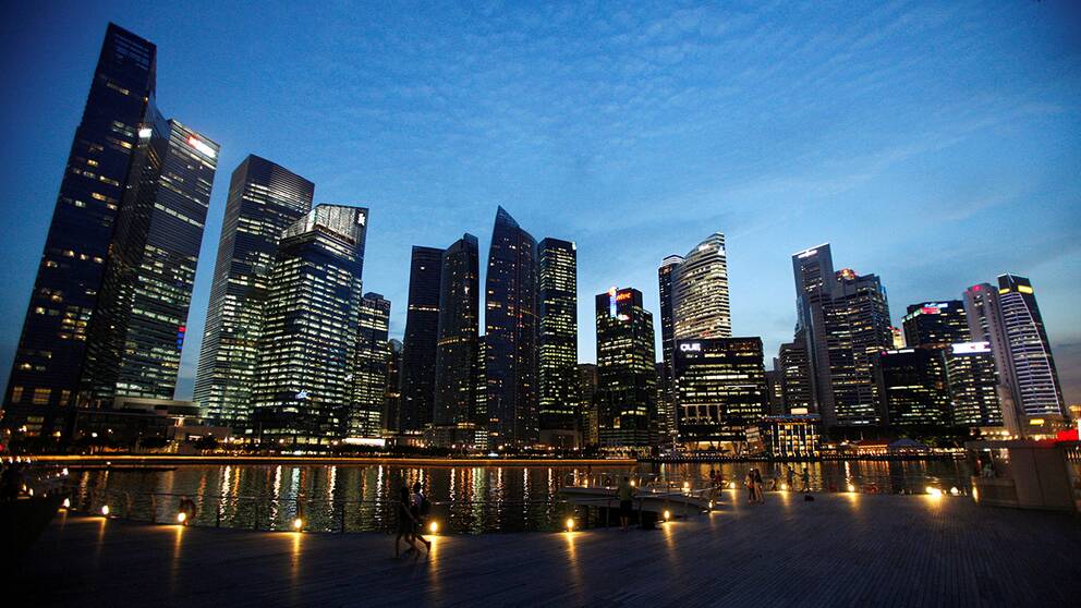 Marina Bay området i Singapore.