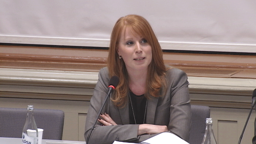 Näringsminister Annie Lööf i KU.