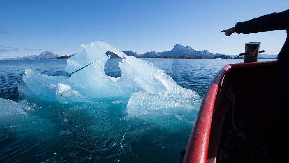 Glaciärisen som ska bilda konstverket hämtades från den grönländska fjorden Nuuk.