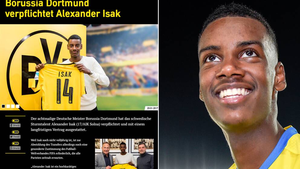 Alexander Isak klar för tyska storklubben.