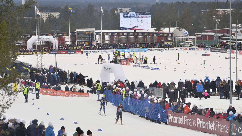 Vy över Hällåsen under SM-veckan.