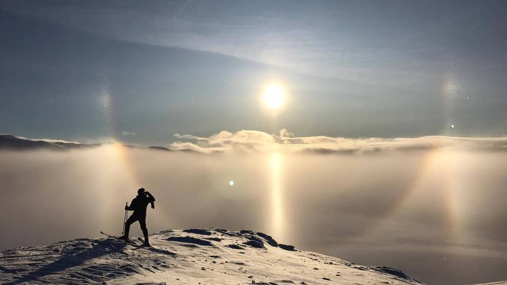 ljusfenomen på himlen