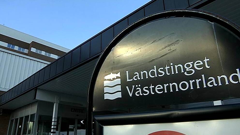 Skylt med texten Landstinget Västernorrland