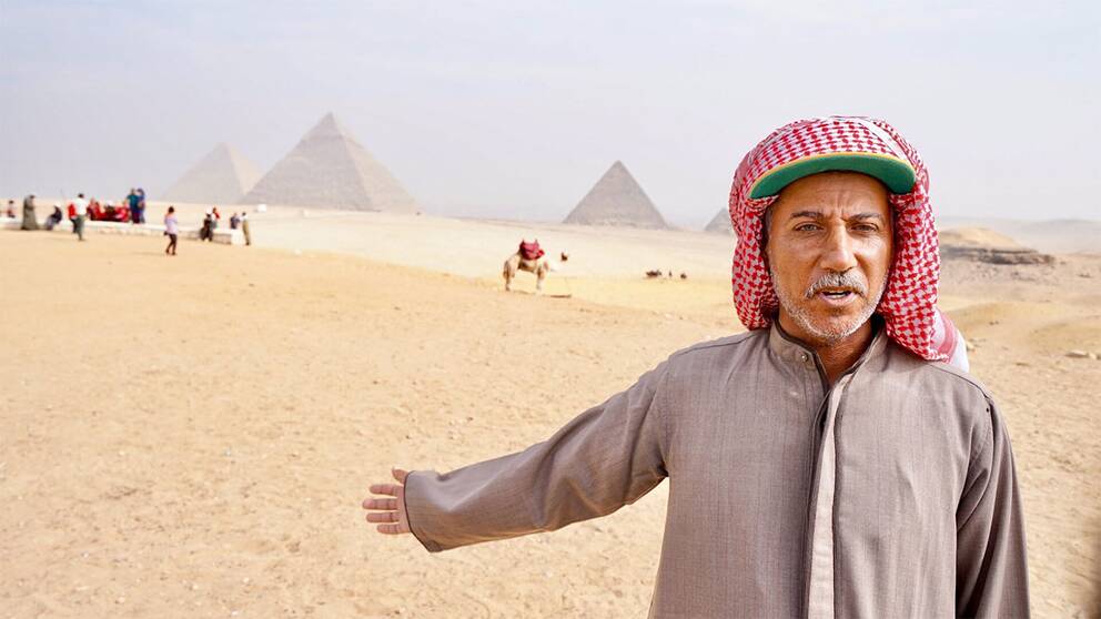 Omar Sherif har varit kamelförare vid pyramiderna i flera decennier.