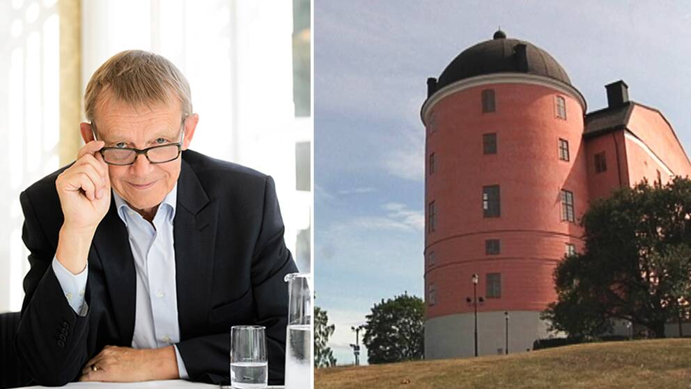 montage. till vänster Hans Rosling. Till höger Uppsala Slott.