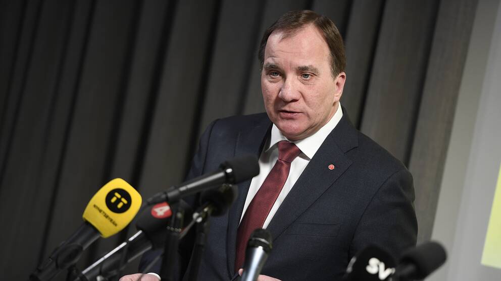 Socialdemokraternas partiledare Stefan Löfven presenterar partistyrelsens förslag på nya politiska riktlinjer.