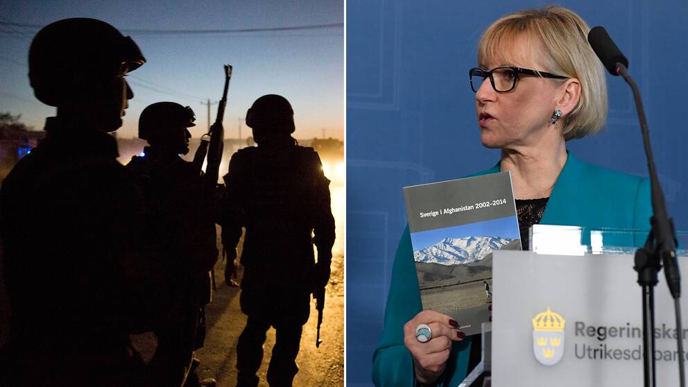 Pressträff i Rosenbad när utrikesminister Margot Wallström tog på torsdagen tog emot utredningen Sveriges samlade engagemang i Afghanistan under perioden 2002-2014.