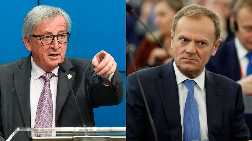 EU-kommissionens ordförande Jean-Claude Juncker och rådsordföranden Donald Tusk är båda chockade över Erdogans nazistanklagelser