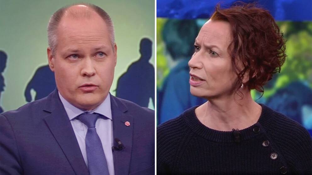 Migrations- och justitieminister Morgan Johansson (S) debatterade mot Vänsterpartiets Christina Höj Larsen i SVT:s Aktuellt under torsdagskvällen.