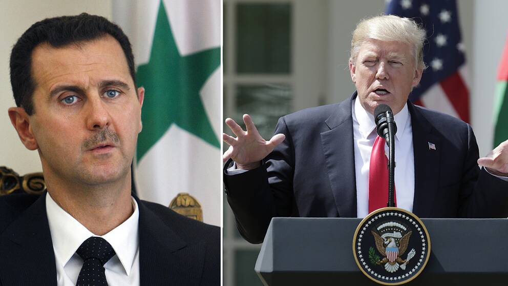 Bashar Assad och Donald Trump.