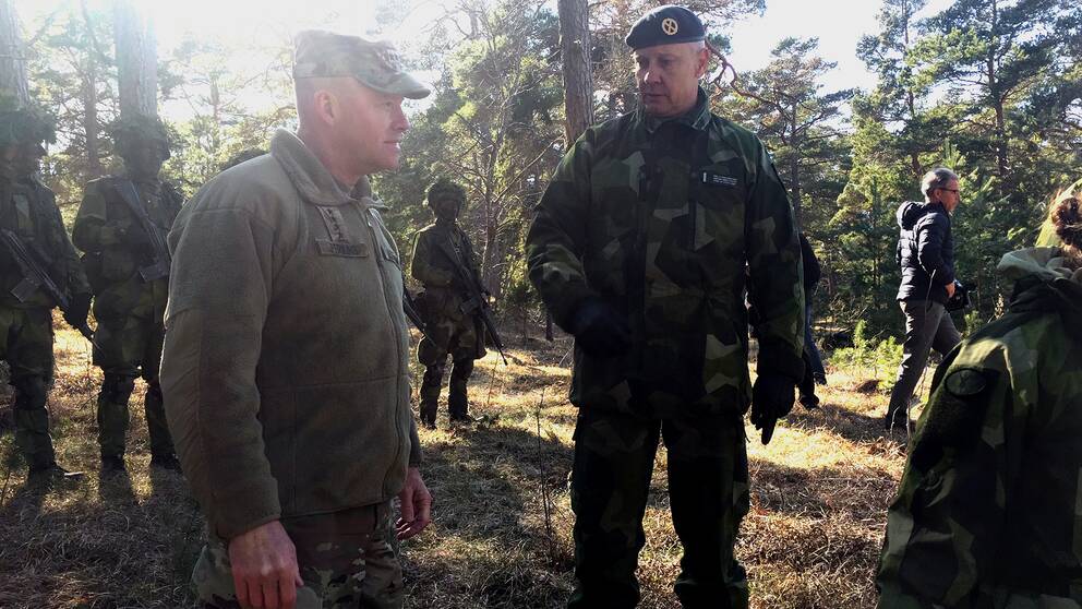amerikansk arméchef besök Gotland öst