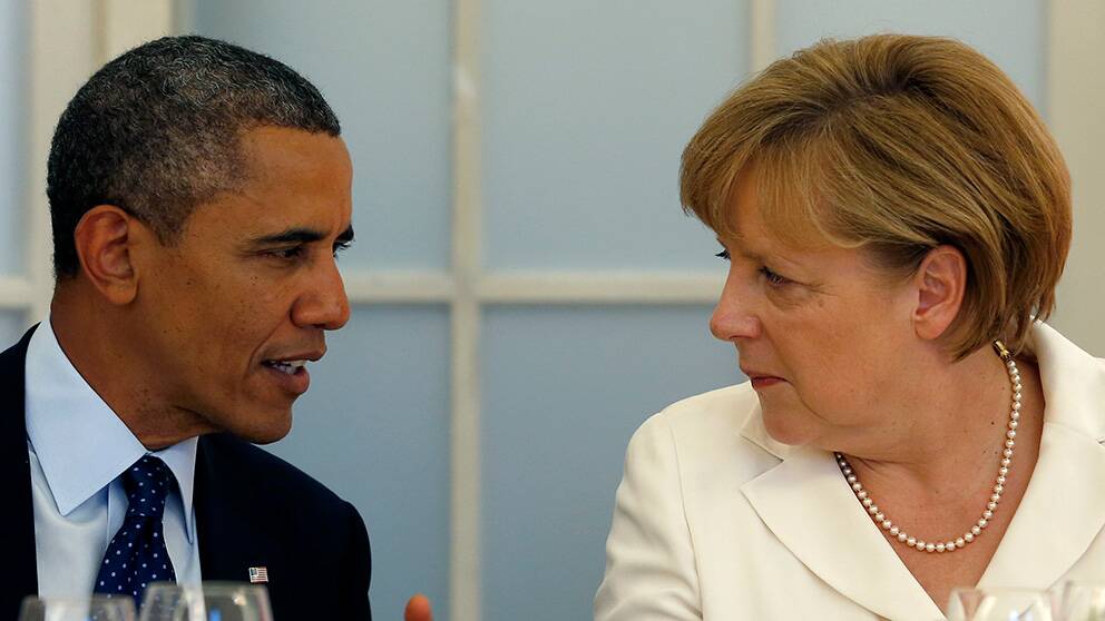 Barack Obama och Angela Merkel