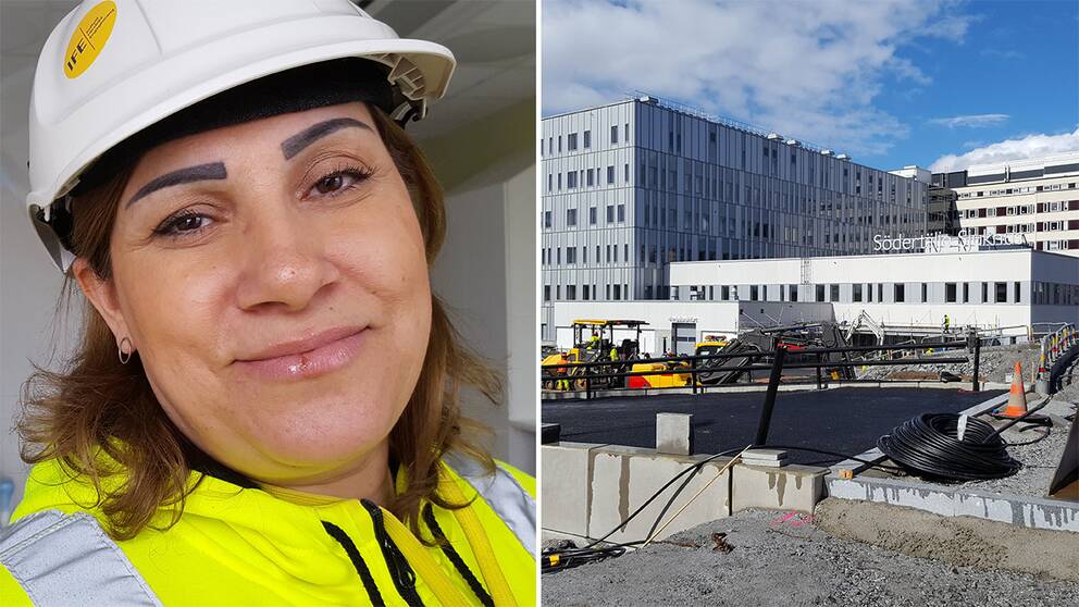 Diana Baghdo produktionsledare bygget av Nya Södertälje sjukhus