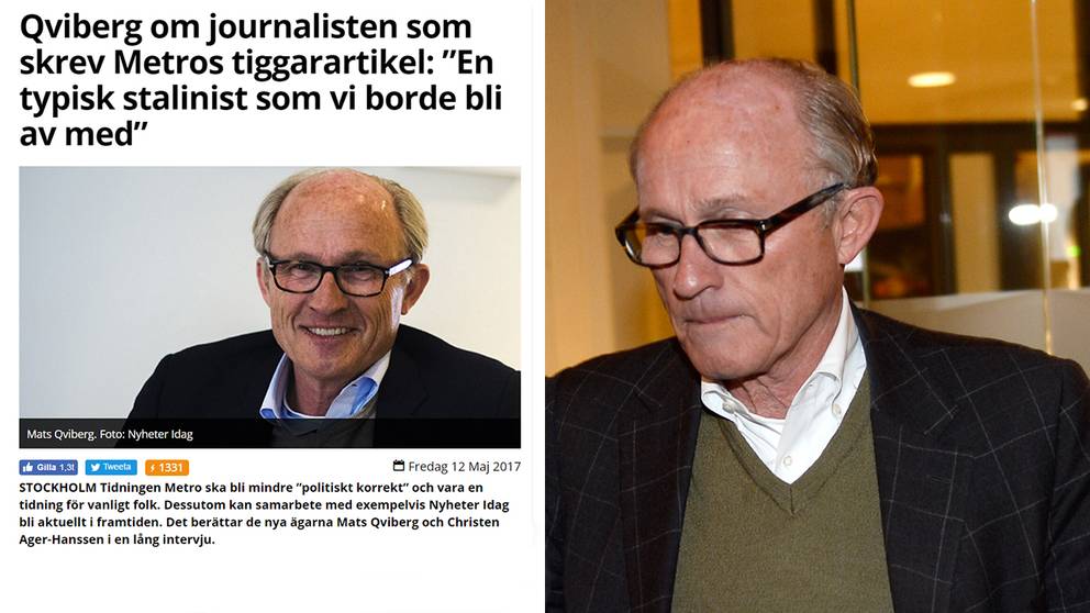 Qviberg ångrar intervju med Nyheter Idag SVT Nyheter