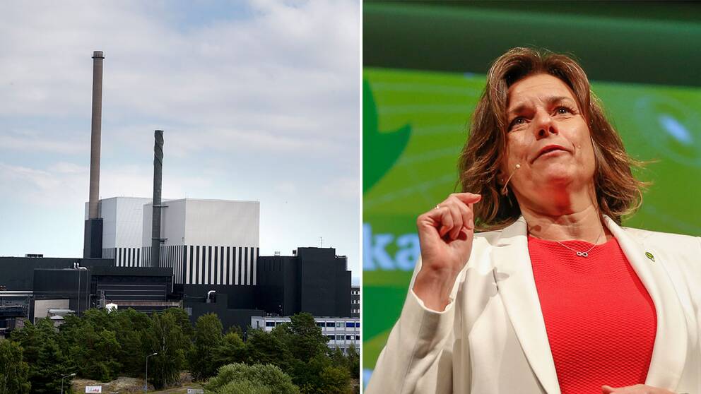 Oskarshamns kärnkraftverk och Isabella Lövin (MP).