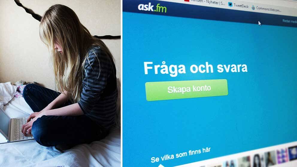 Även bland ungdomar i Sverige är sajten Ask.fm vanlig.