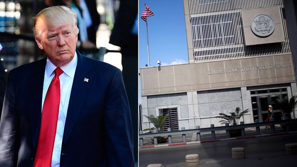 Donald Trump flyttar inte ambassaden till Jerusalem än.