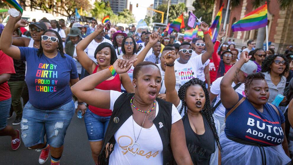 Sydafrikanerna höjde rösten för hbtq-rättigheter vid Pride-paraden genom Durban.