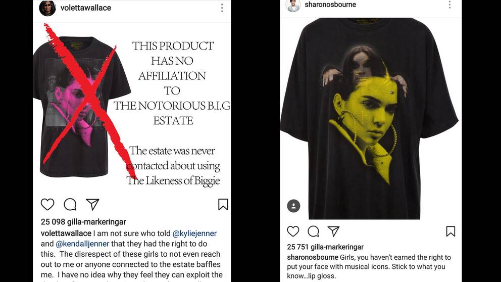 Voletta Wallace och Sharon Osbourne arga på Instagram