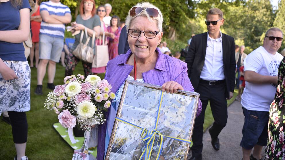 Laila Nilsson, från Broby, ville fira kronprinsessan.