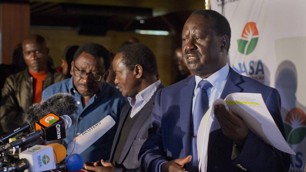 Den kenyanske oppositionsledaren Raila Odinga. Arkivbild.